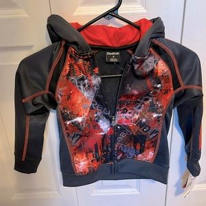 Reebok Boys Hoodie Light Weight Fleece Lined  Jacket Size 4T NWT